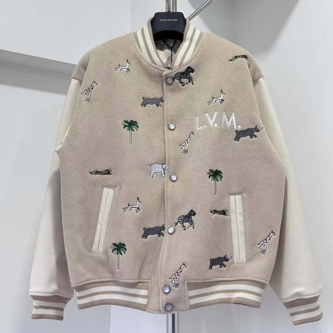 Louis Vuitton LV x The Darjeeling Limited Embroidered Varsity Blouson - FashionPlug