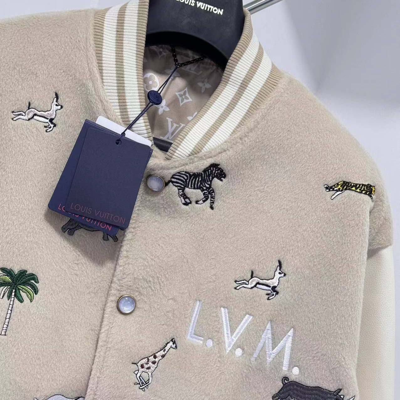 Louis Vuitton LV x The Darjeeling Limited Embroidered Varsity Blouson - FashionPlug