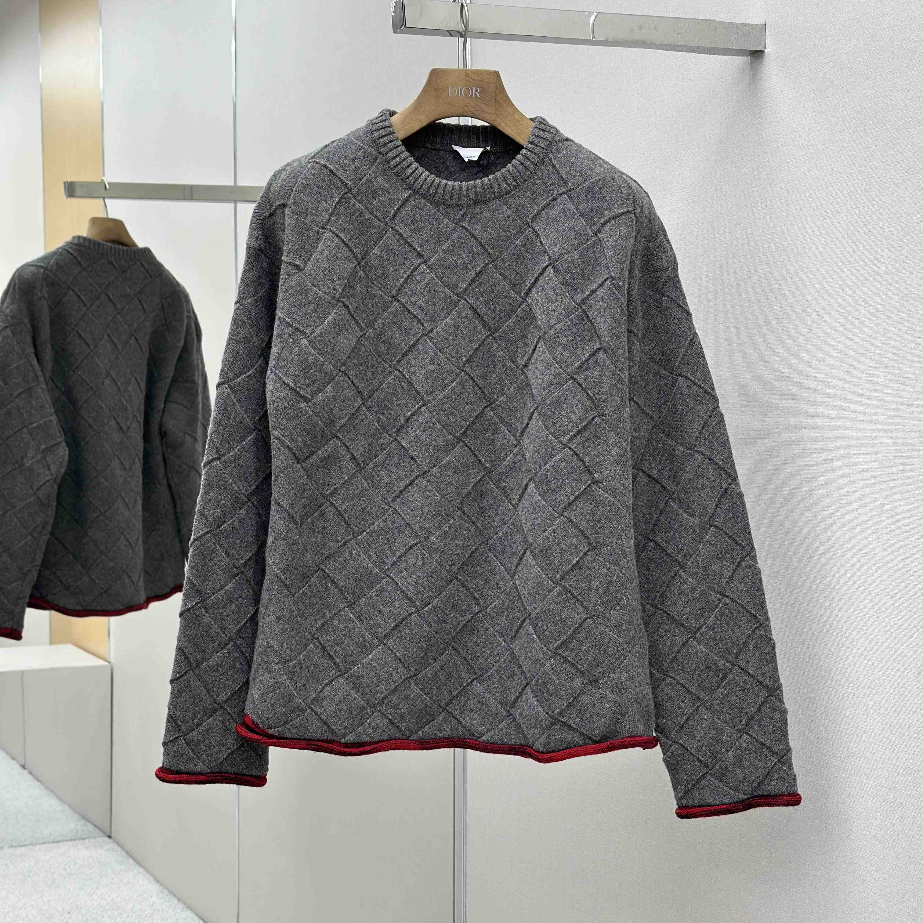 Bottega Veneta Wool Intrecciato 3D Knit Sweater - FashionPlug