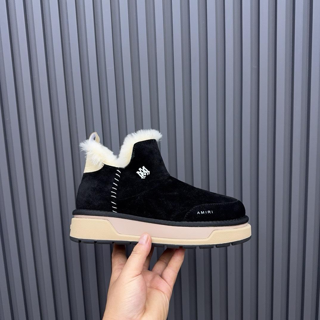 Amiri Malibu Shearling Lined Suede Boots - FashionPlug