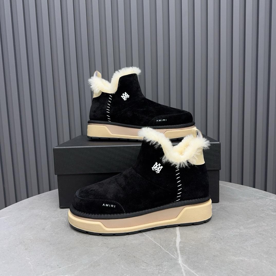 Amiri Malibu Shearling Lined Suede Boots - FashionPlug