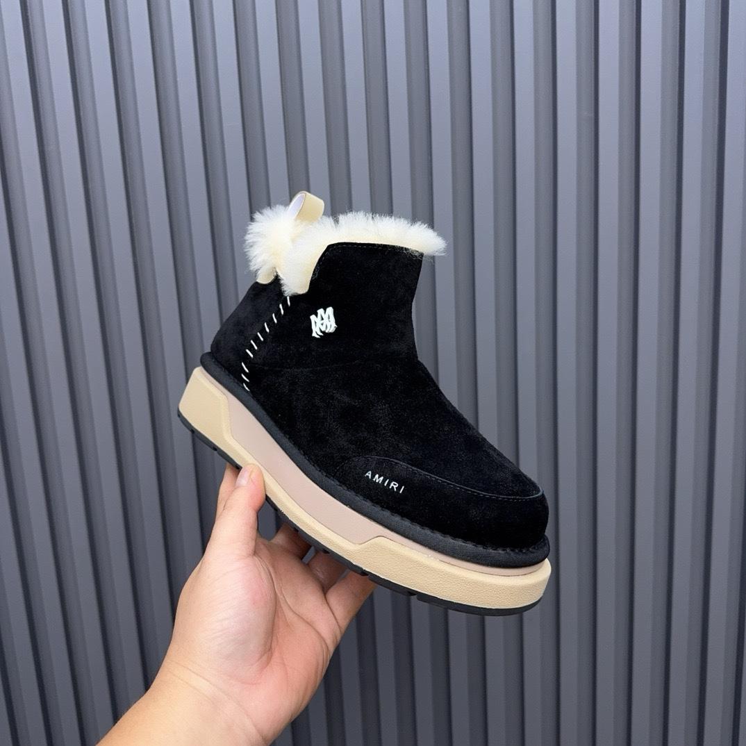 Amiri Malibu Shearling Lined Suede Boots - FashionPlug