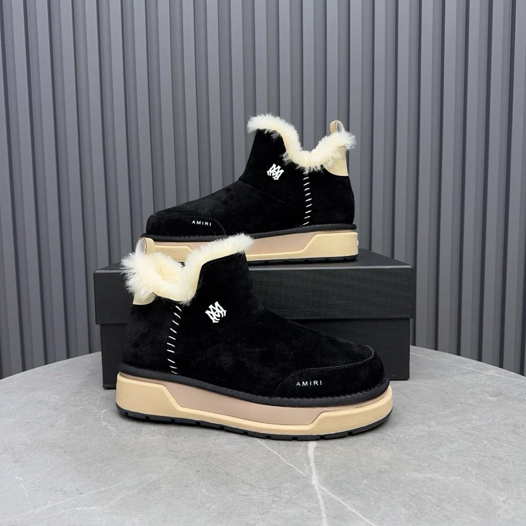 Amiri Malibu Shearling Lined Suede Boots - FashionPlug