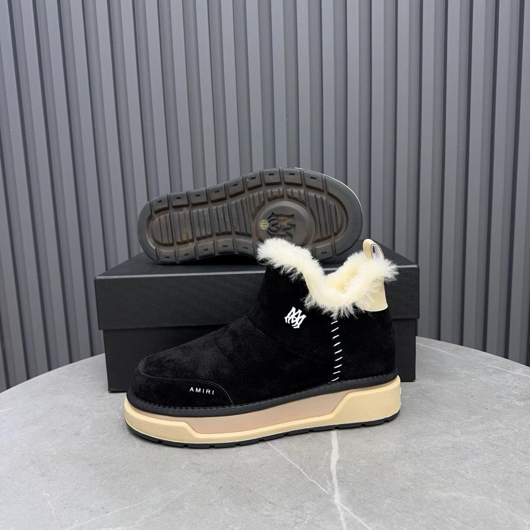 Amiri Malibu Shearling Lined Suede Boots - FashionPlug