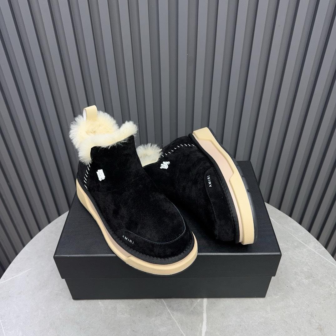 Amiri Malibu Shearling Lined Suede Boots - FashionPlug