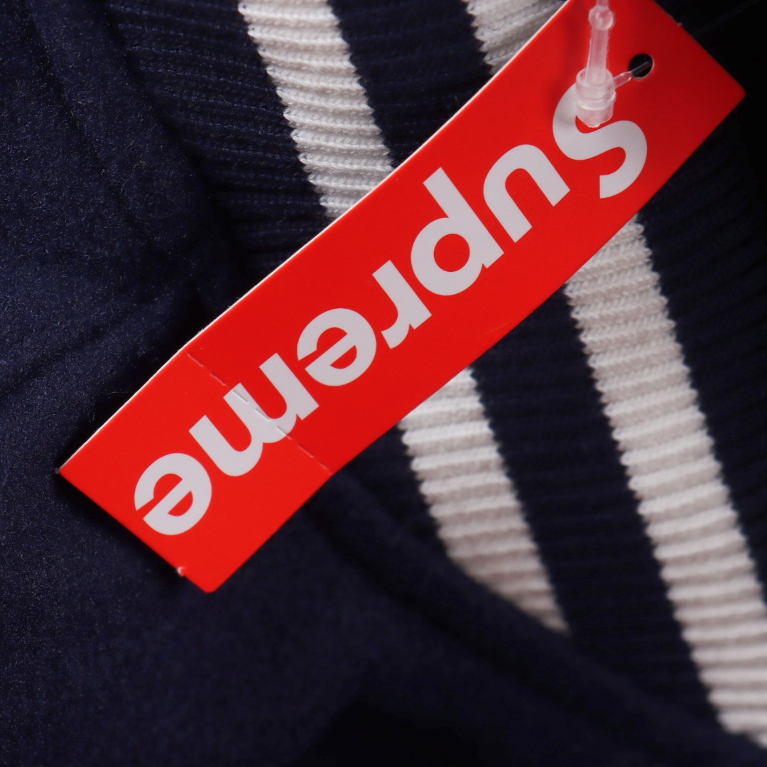 Supreme Praises Varsity Jacket 'Navy' - FashionPlug