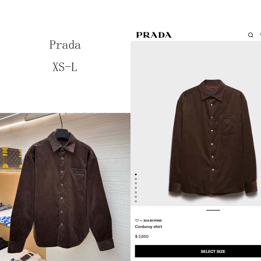 Prada Corduroy Shirt - FashionPlug