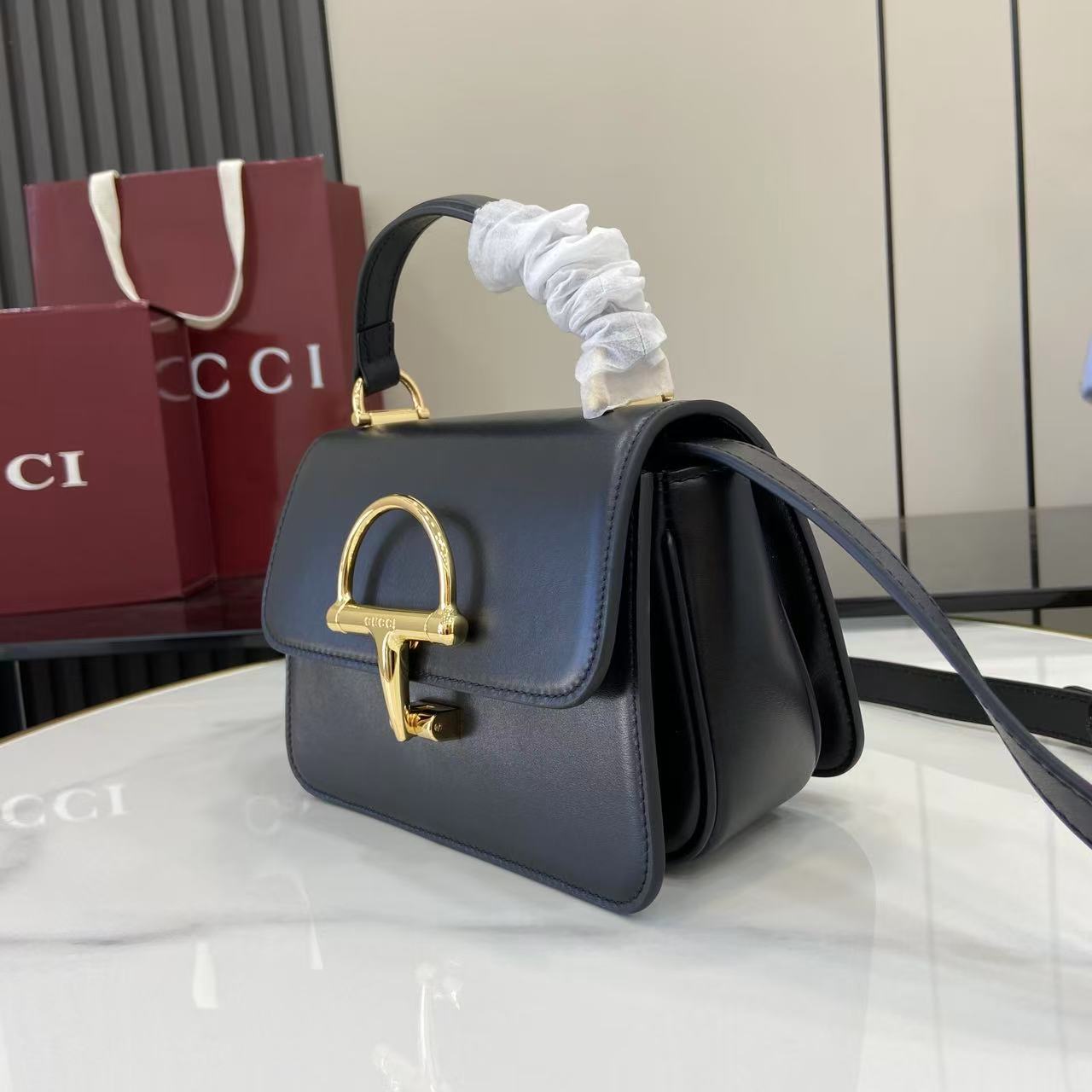 Gucci Siena Small Top Handle Bag - FashionPlug