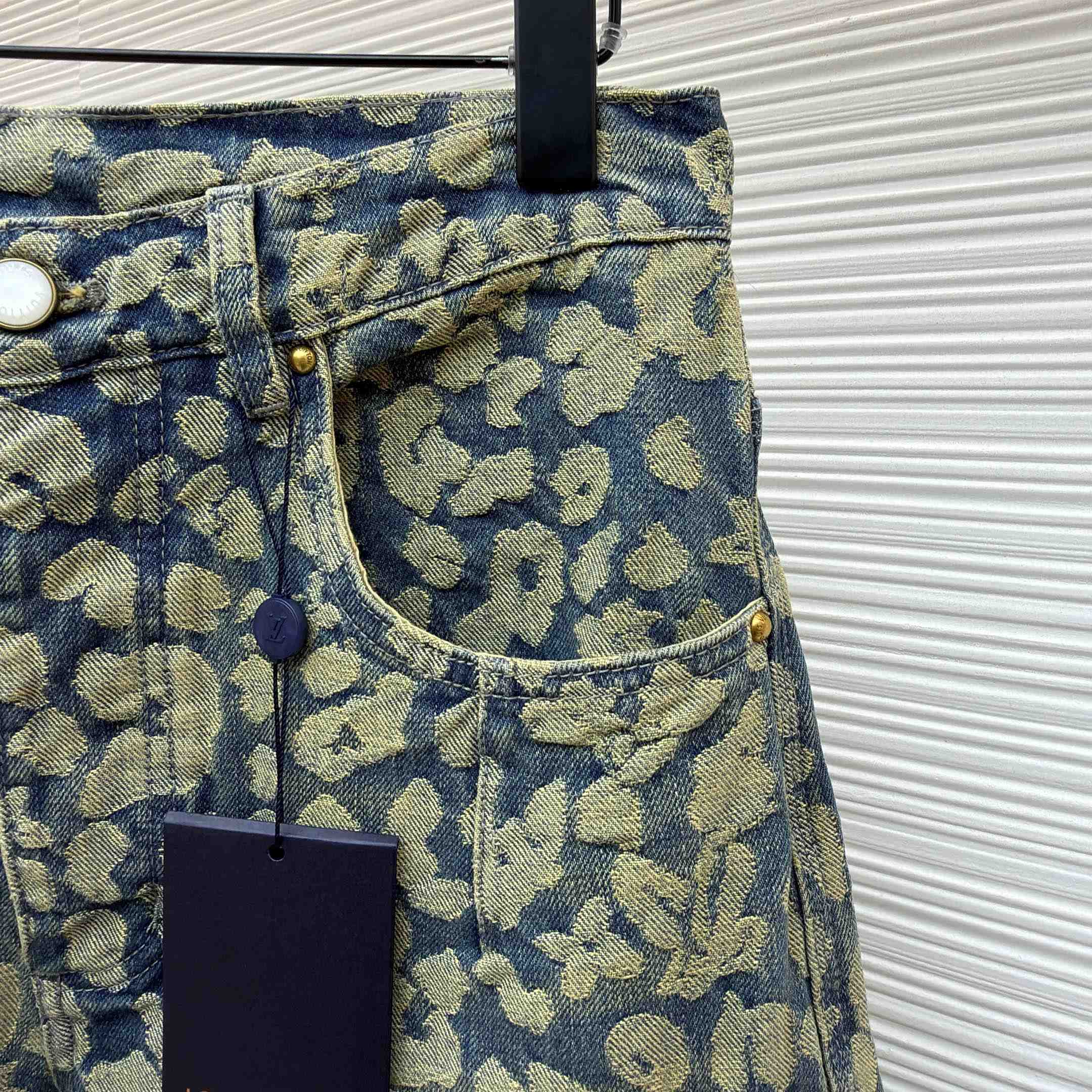 Louis Vuitton Jacquard Workwear Denim Pants - FashionPlug