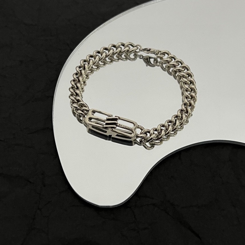 Balenciaga BB Icon Gourmette Bracelet  - FashionPlug