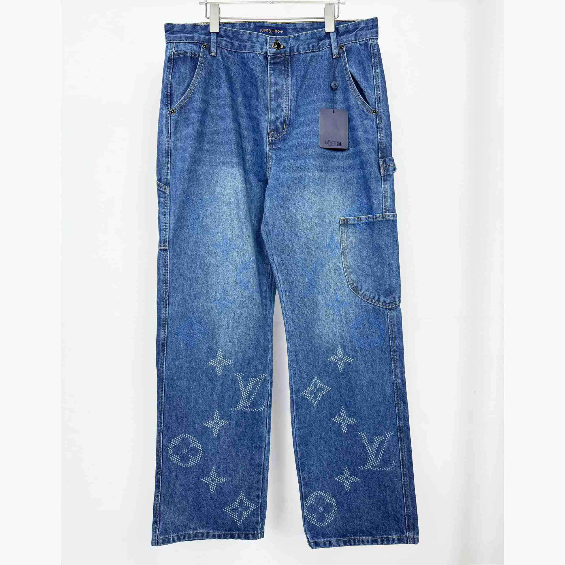 Louis Vuitton Monogram Denim Workwear Pants - FashionPlug