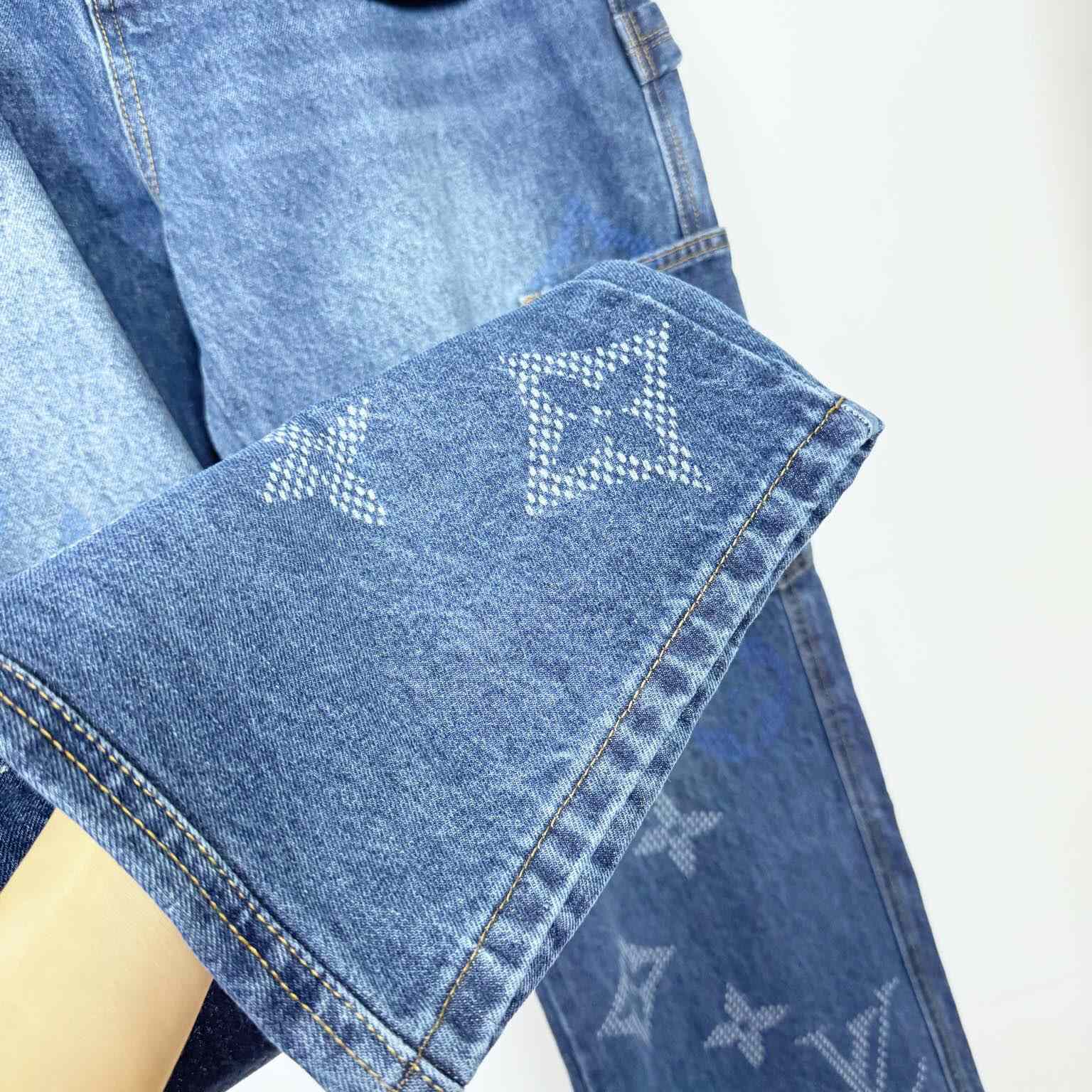 Louis Vuitton Monogram Denim Workwear Pants - FashionPlug