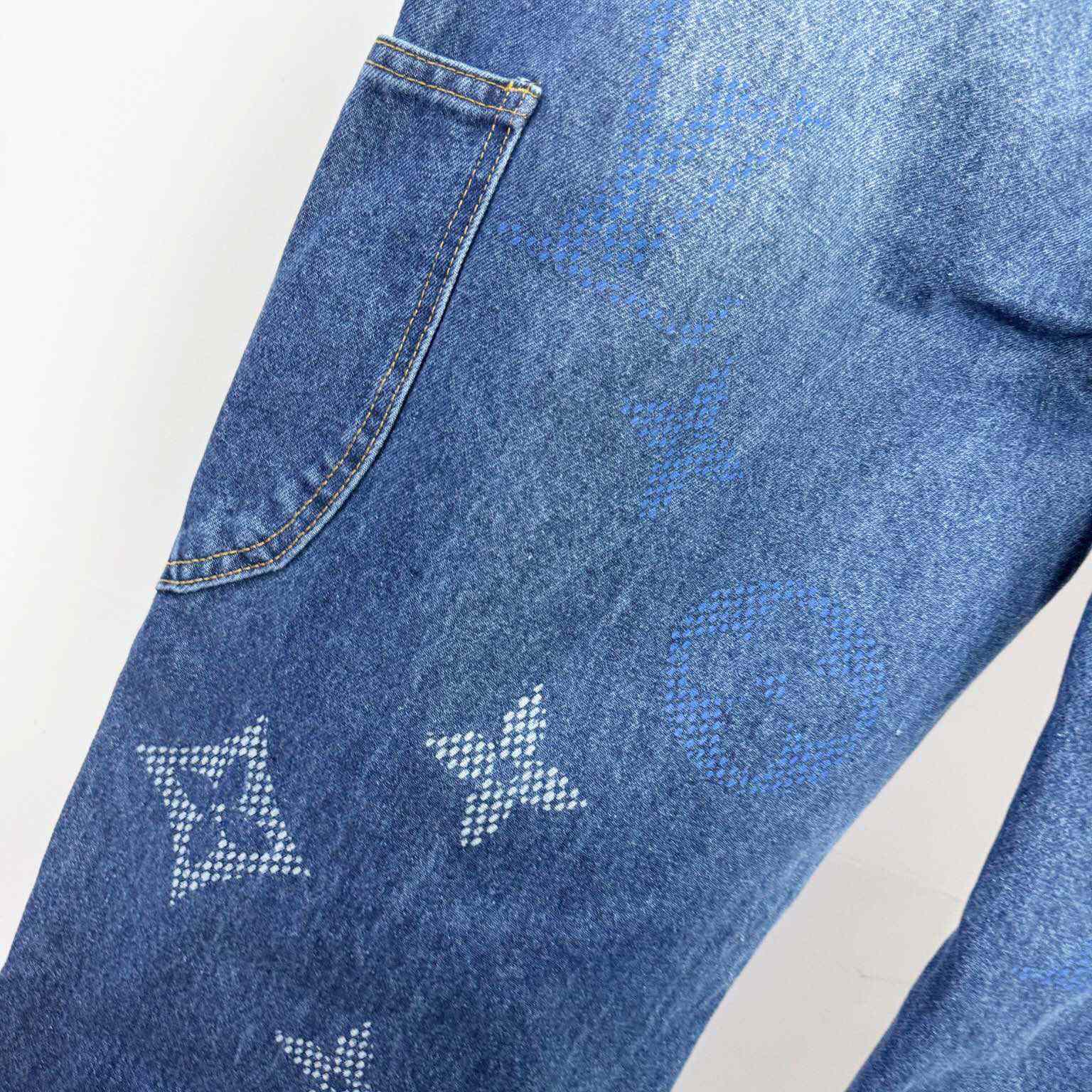 Louis Vuitton Monogram Denim Workwear Pants - FashionPlug