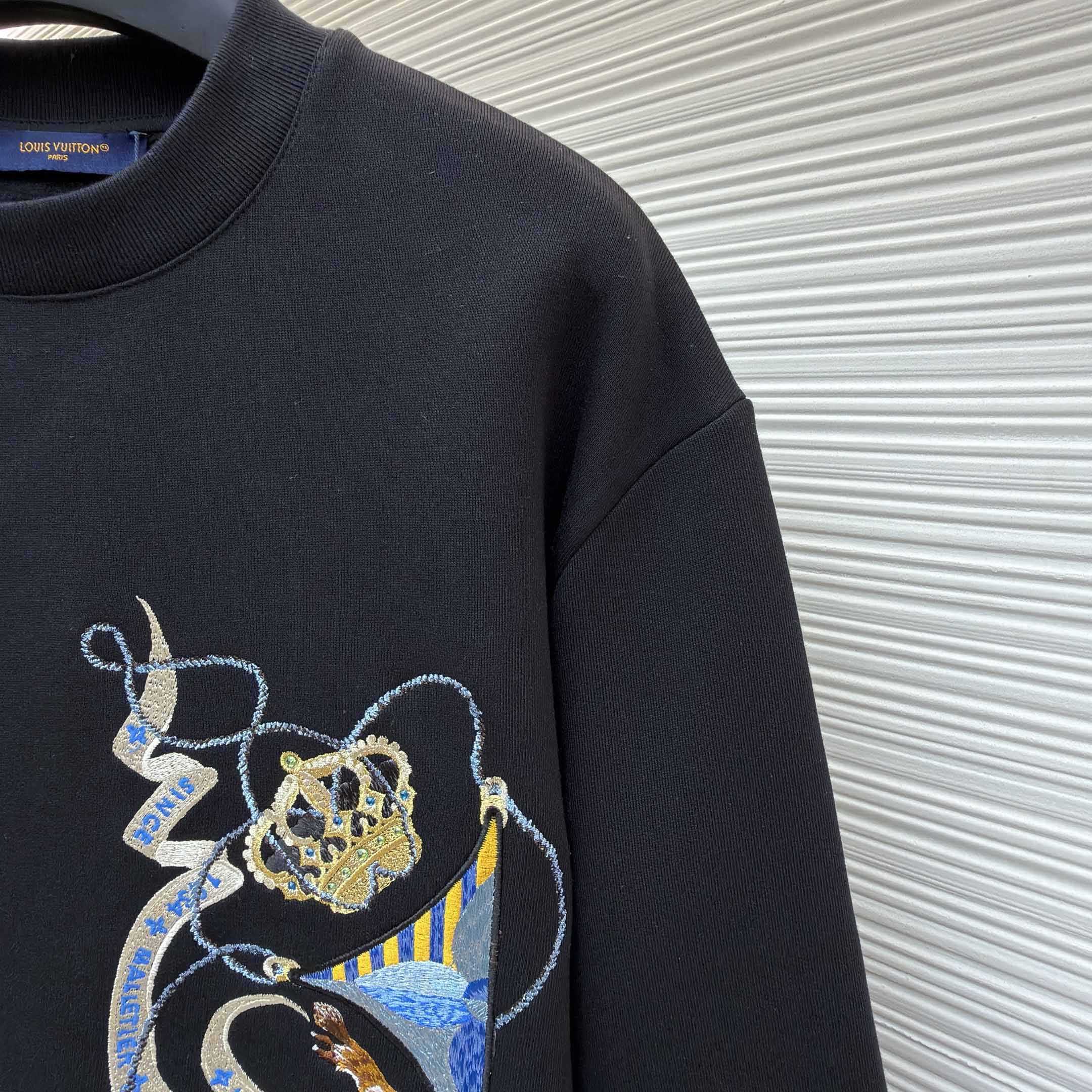 Louis Vuitton Embroidered Long-Sleeved Sweatshirt  - FashionPlug