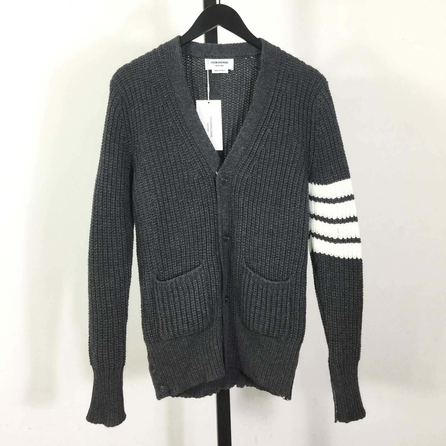 Thom Browne 4-Bar Cardigan - FashionPlug