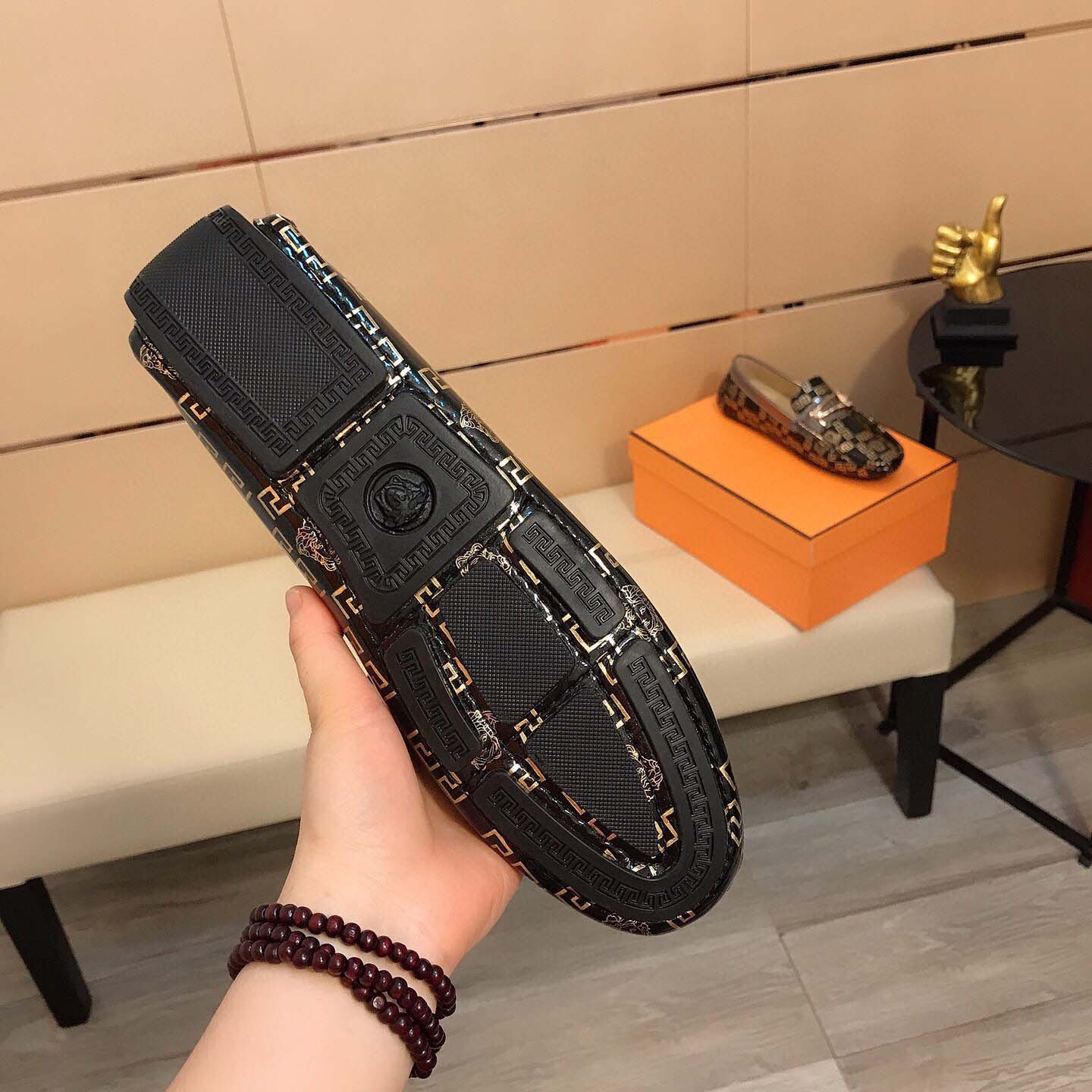 Versace Leather Loafers - FashionPlug