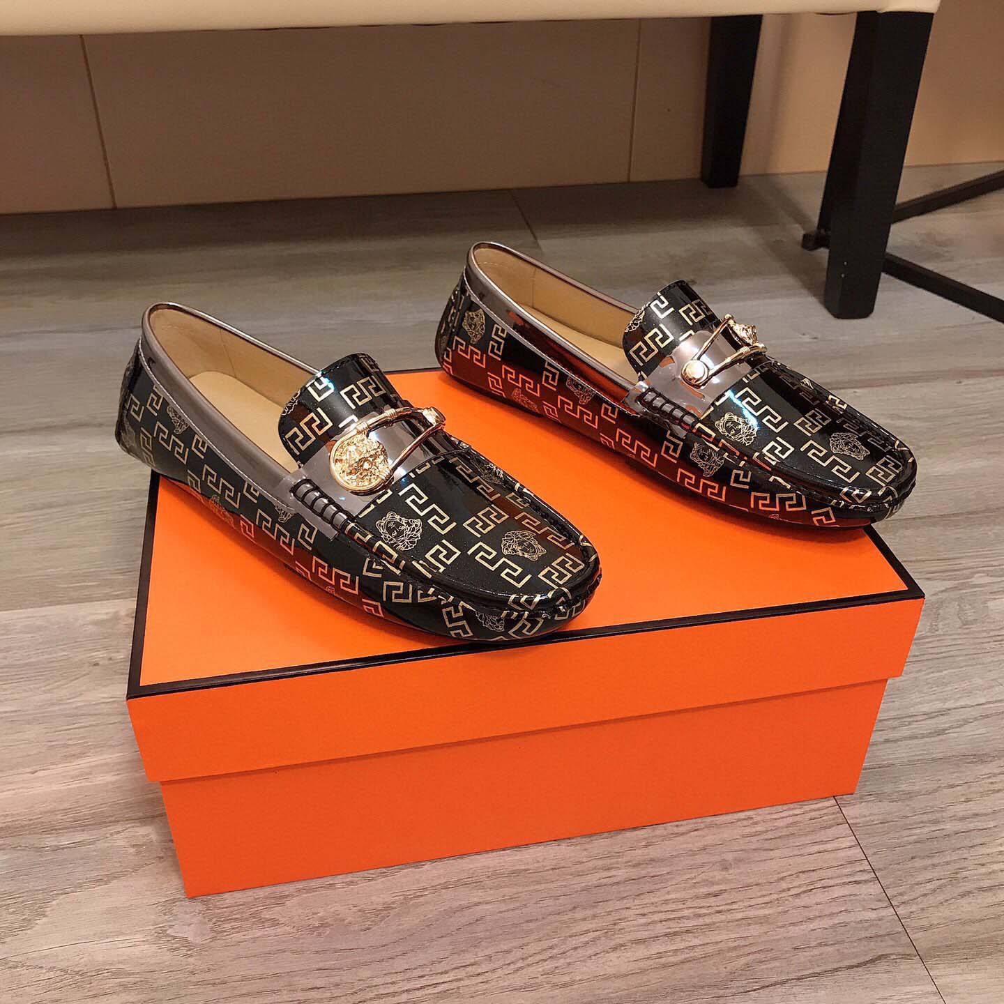 Versace Leather Loafers - FashionPlug