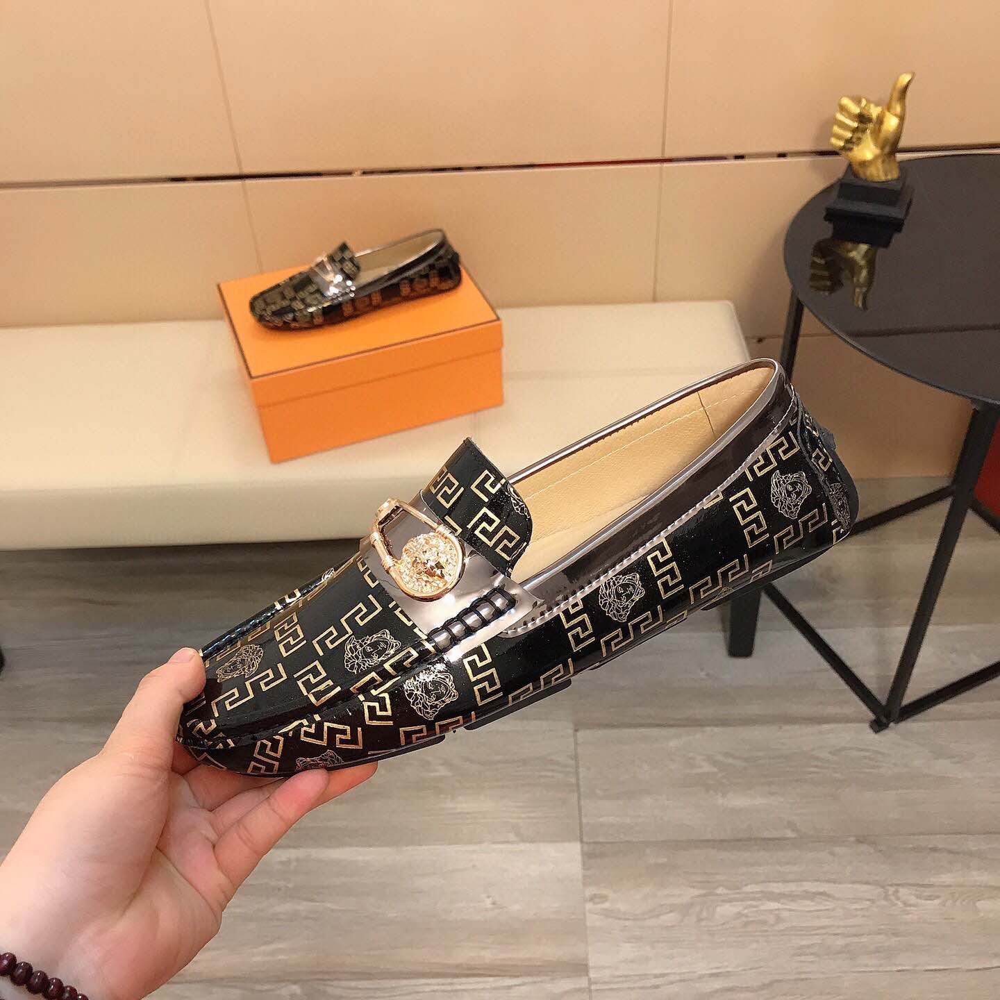 Versace Leather Loafers - FashionPlug
