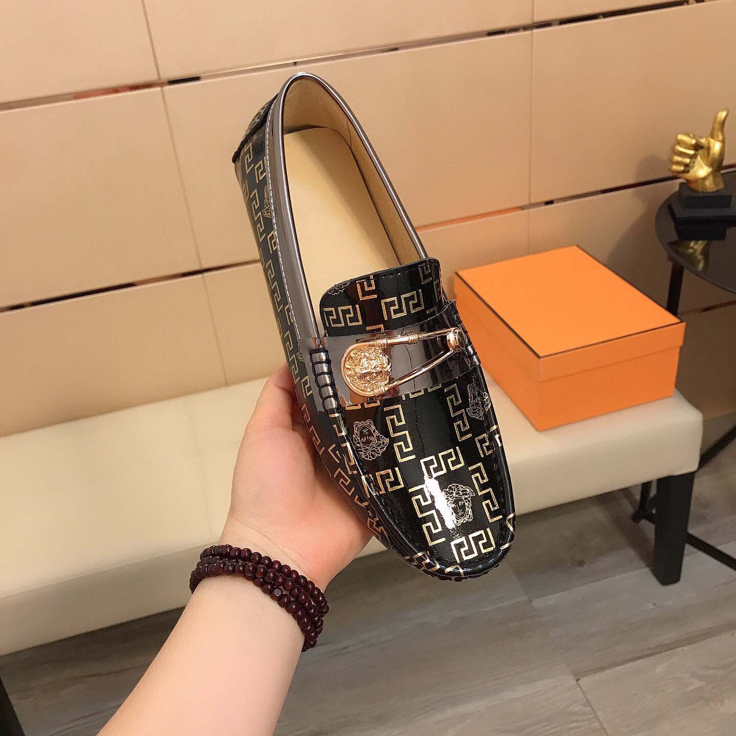 Versace Leather Loafers - FashionPlug