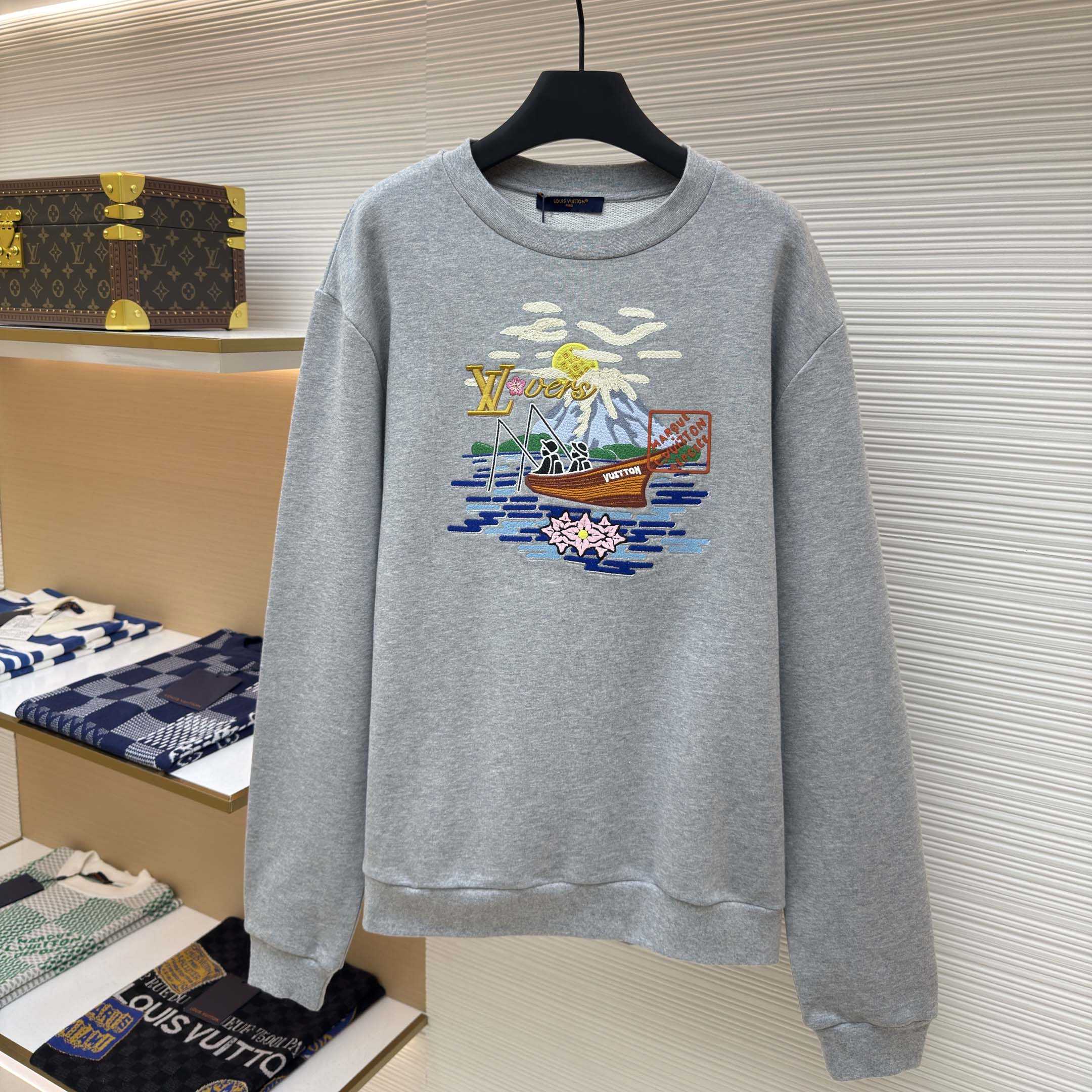Louis Vuitton Embroidered Sweatshirt  - FashionPlug