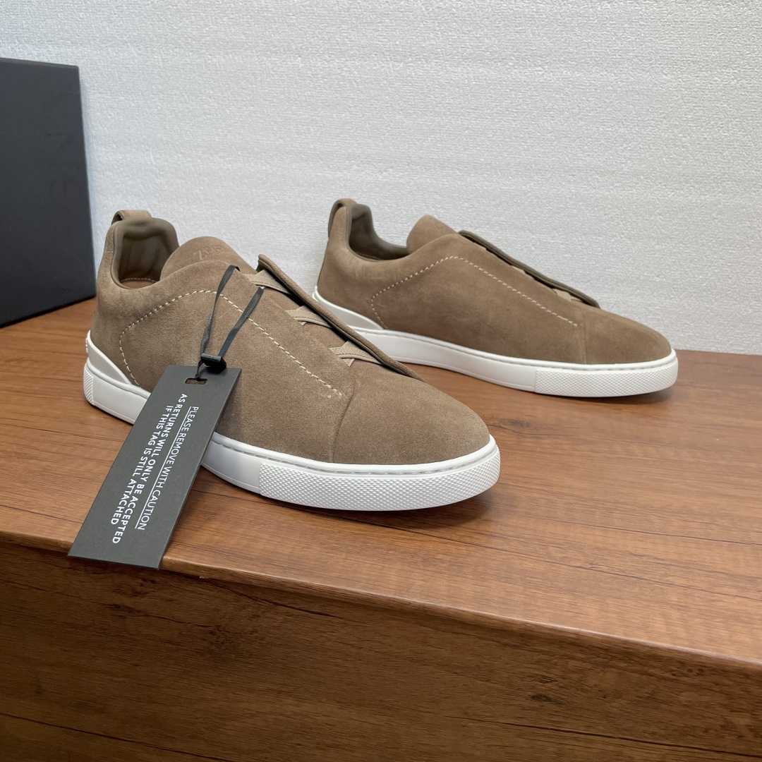 Zegna Suede Triple Stitch™ Sneakers - FashionPlug