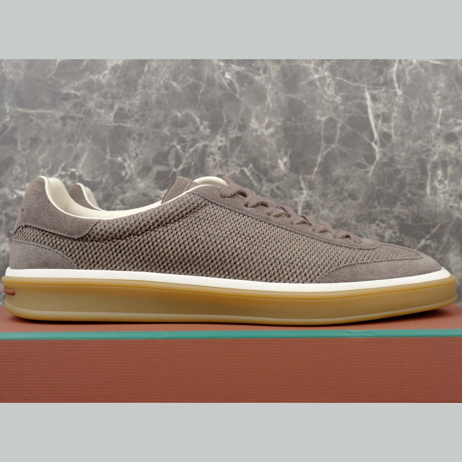 Loro Piana Tennis Walk Sneaker Pecora Nera® Wheat Stitch - FashionPlug