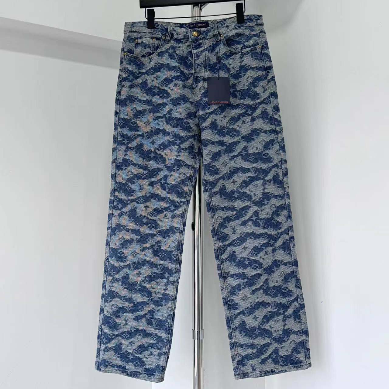 Louis Vuitton Monogram Denim Skate Pants - FashionPlug