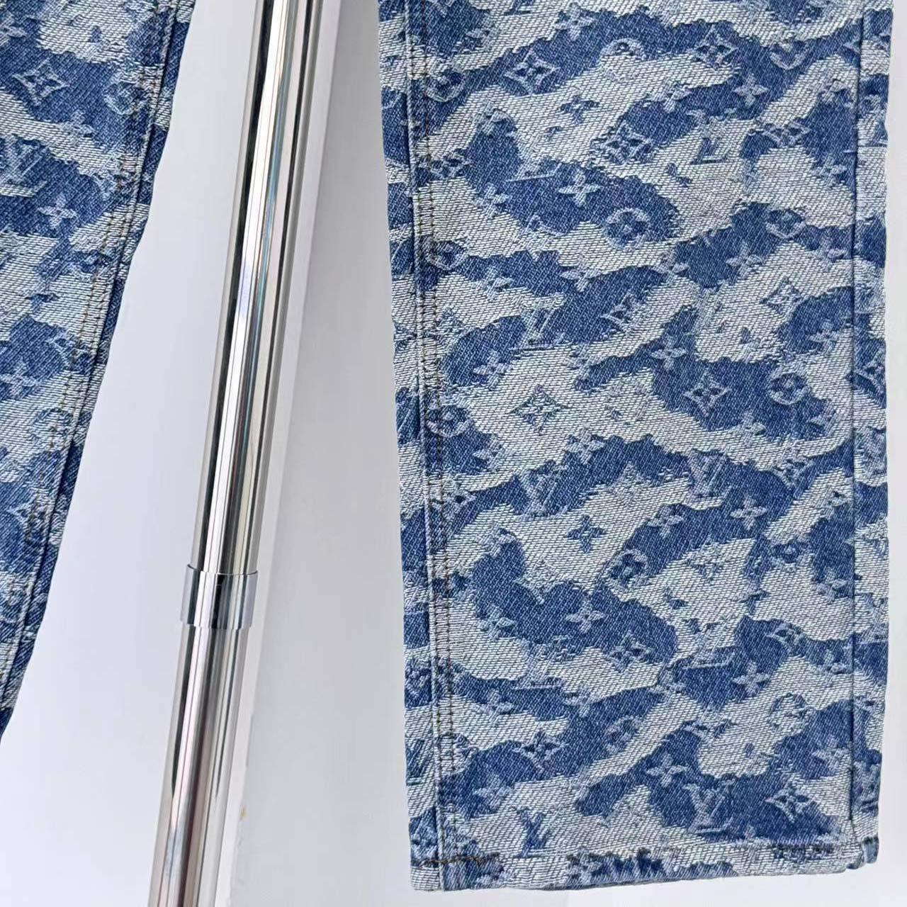Louis Vuitton Monogram Denim Skate Pants - FashionPlug