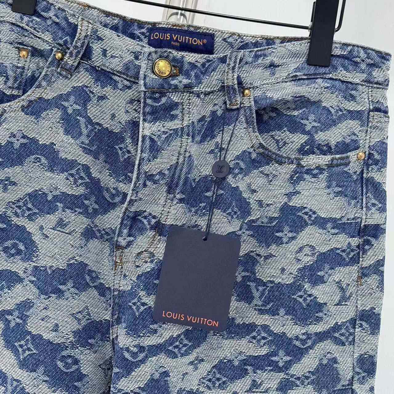 Louis Vuitton Monogram Denim Skate Pants - FashionPlug