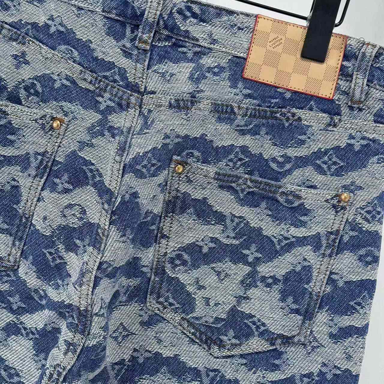 Louis Vuitton Monogram Denim Skate Pants - FashionPlug