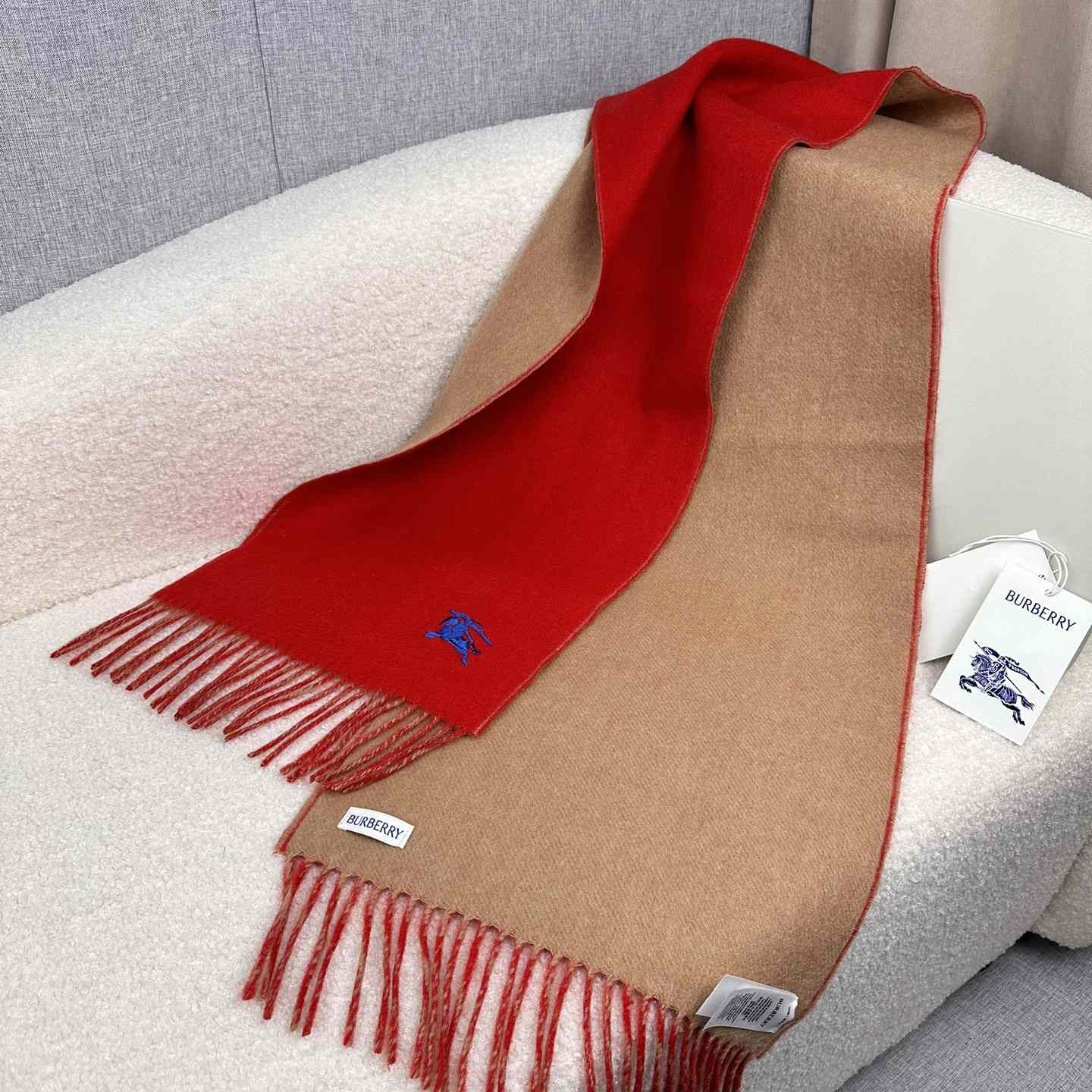 Burberry Reversible Cashmere Scarf - FashionPlug