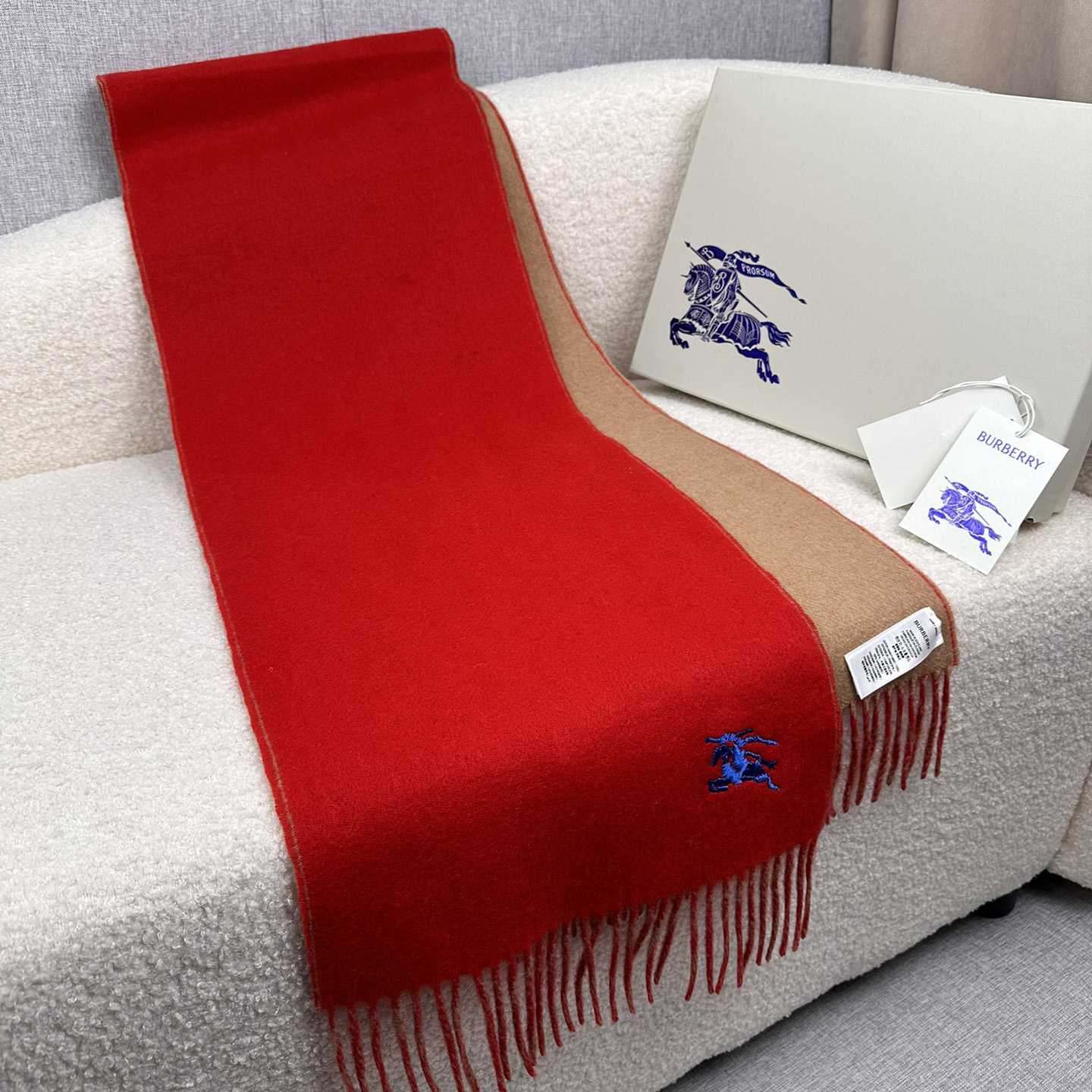 Burberry Reversible Cashmere Scarf - FashionPlug