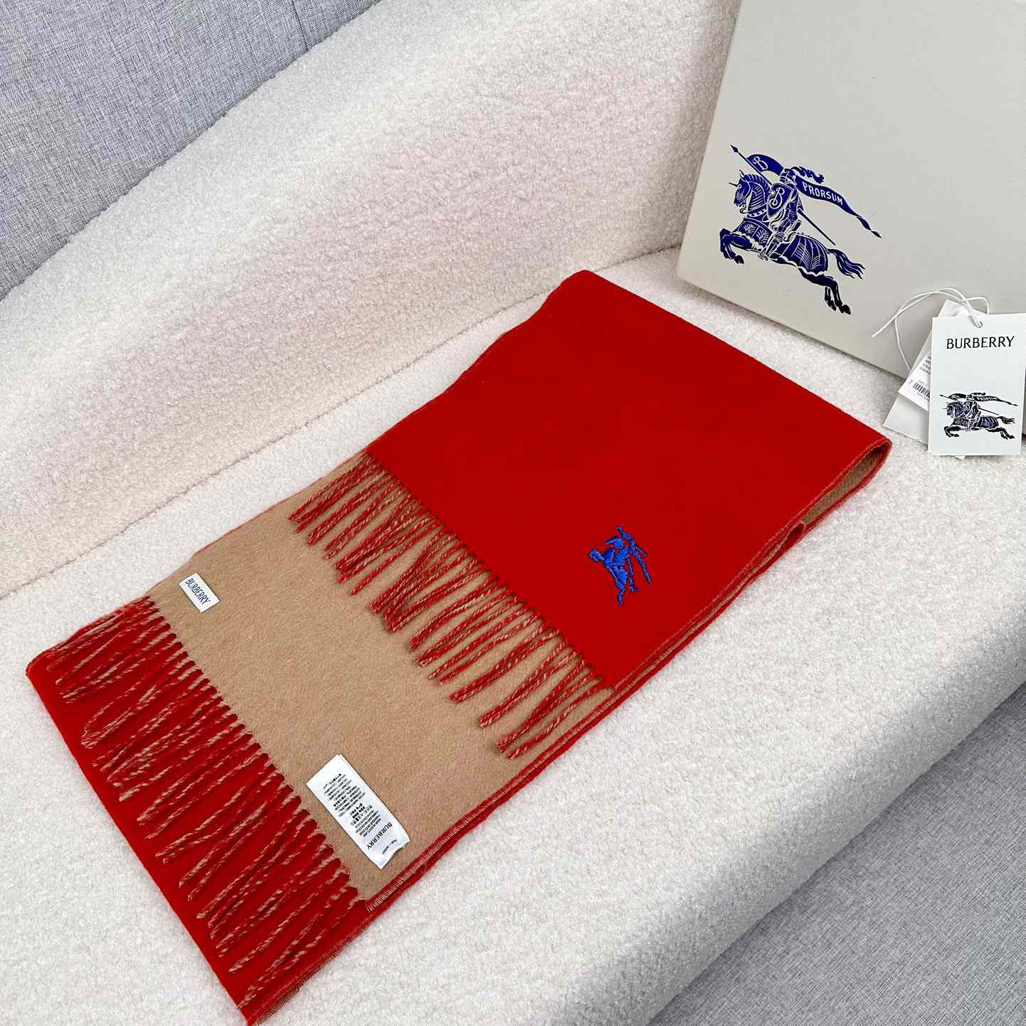 Burberry Reversible Cashmere Scarf - FashionPlug