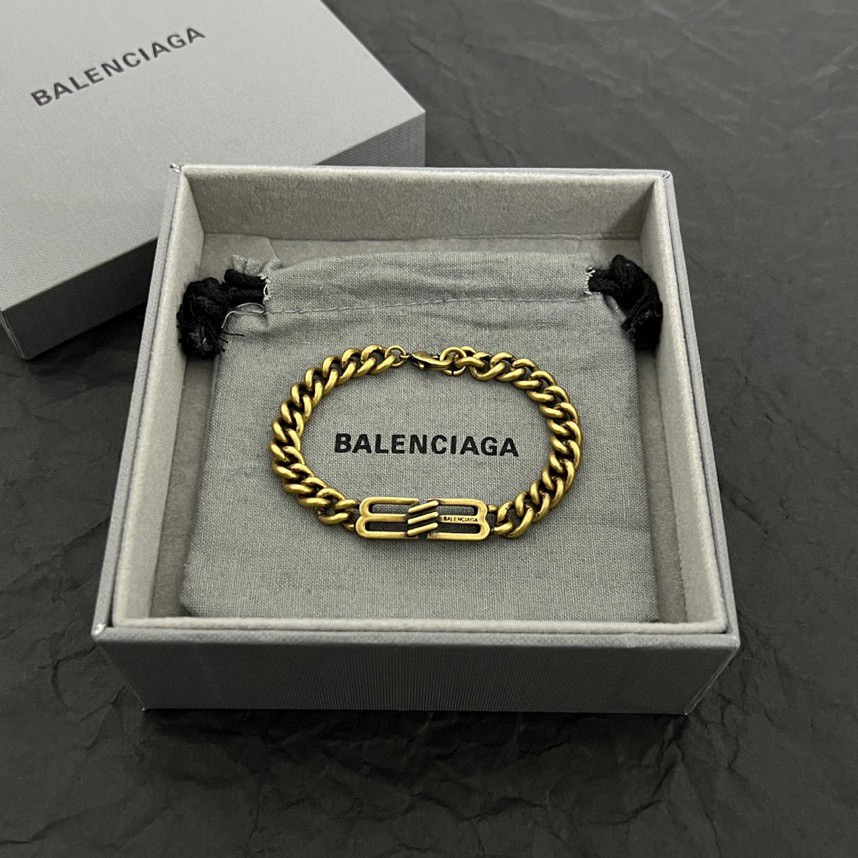 Balenciaga BB Icon Gourmette Bracelet  - FashionPlug