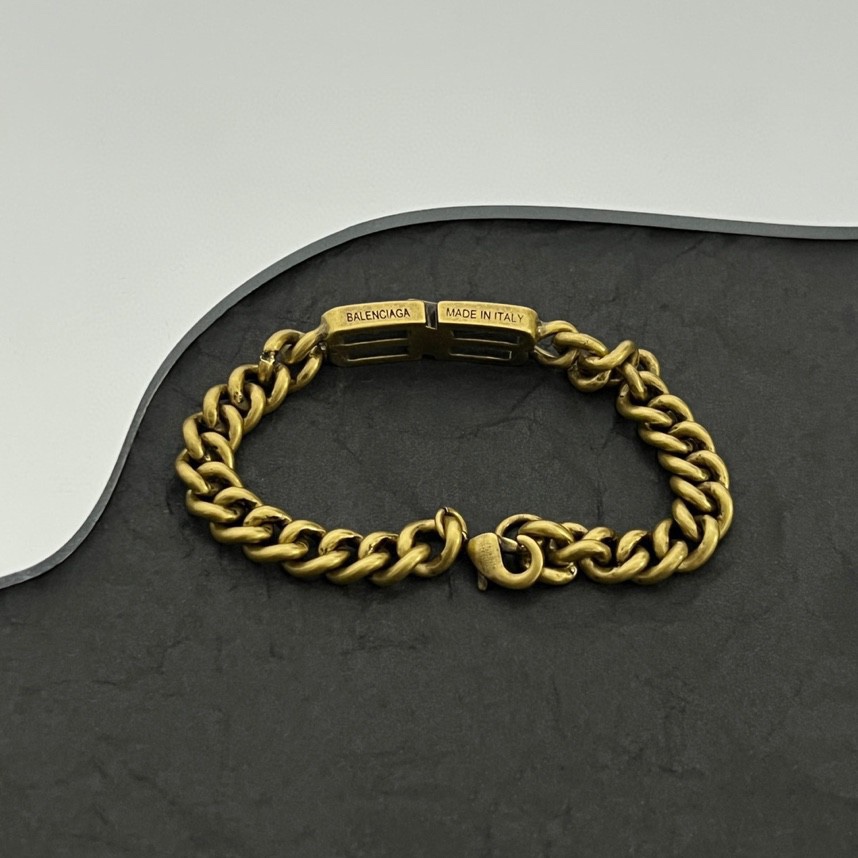 Balenciaga BB Icon Gourmette Bracelet  - FashionPlug