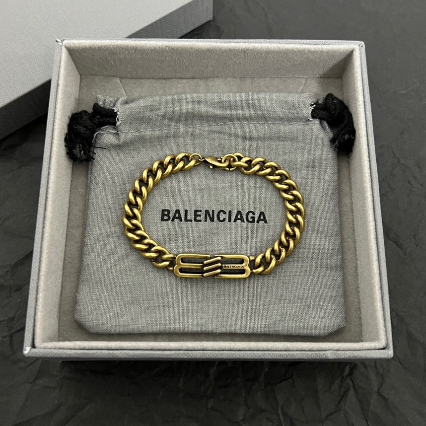 Balenciaga BB Icon Gourmette Bracelet  - FashionPlug