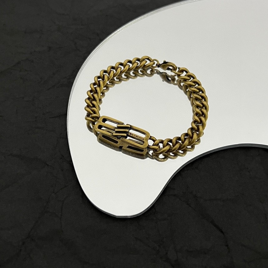 Balenciaga BB Icon Gourmette Bracelet  - FashionPlug