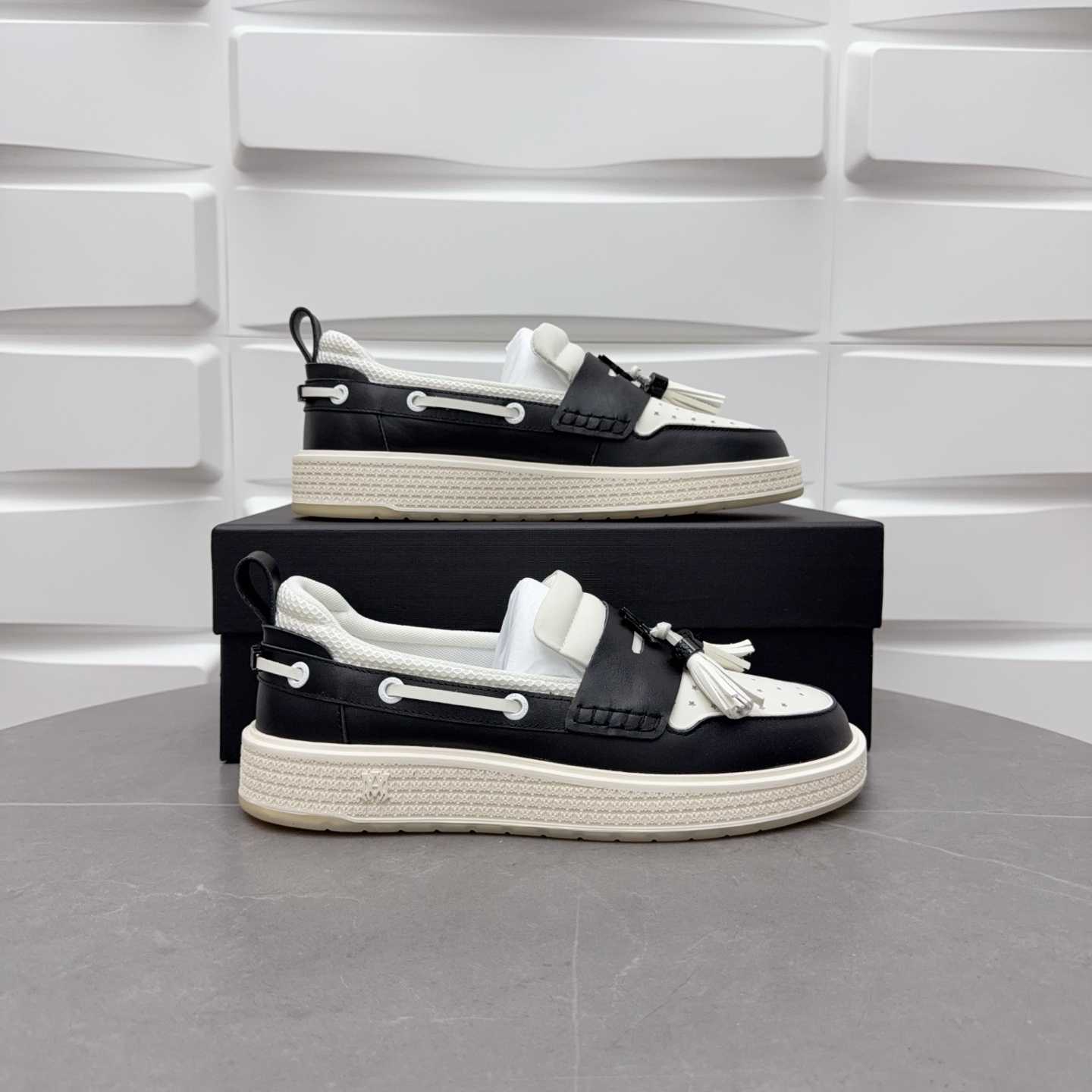 Amiri Men's Black Loafers Leather - FashionPlug