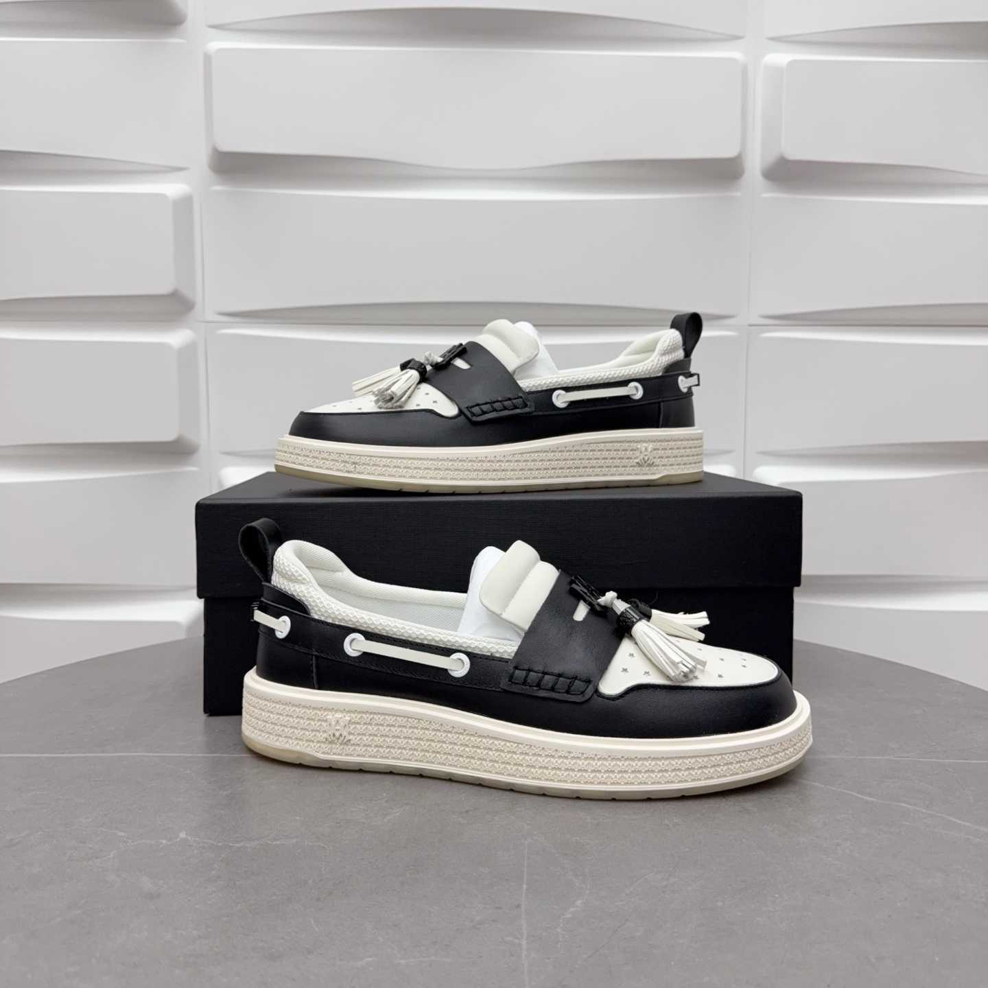 Amiri Men's Black Loafers Leather - FashionPlug