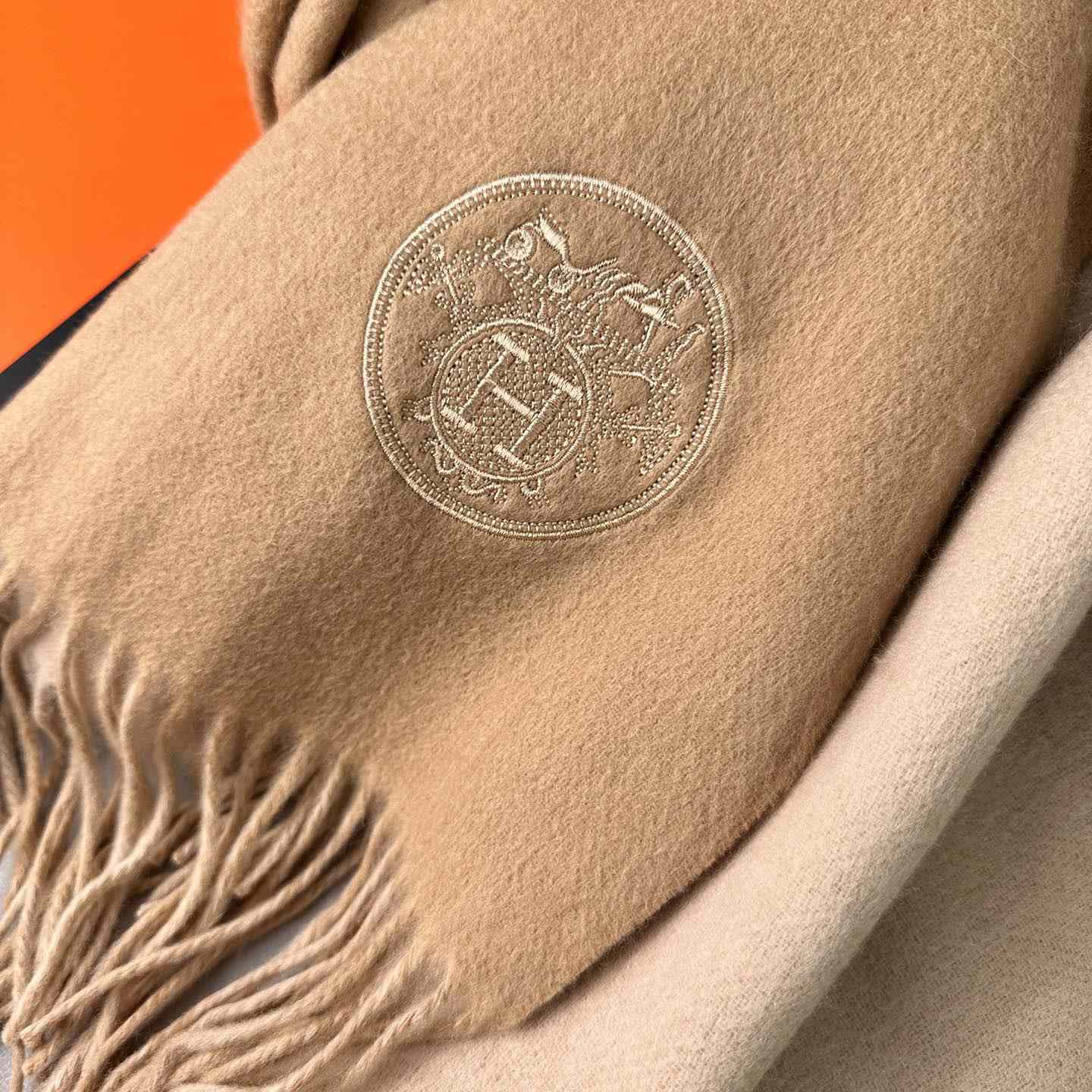 Hermès double-sided cashwool scarf - FashionPlug
