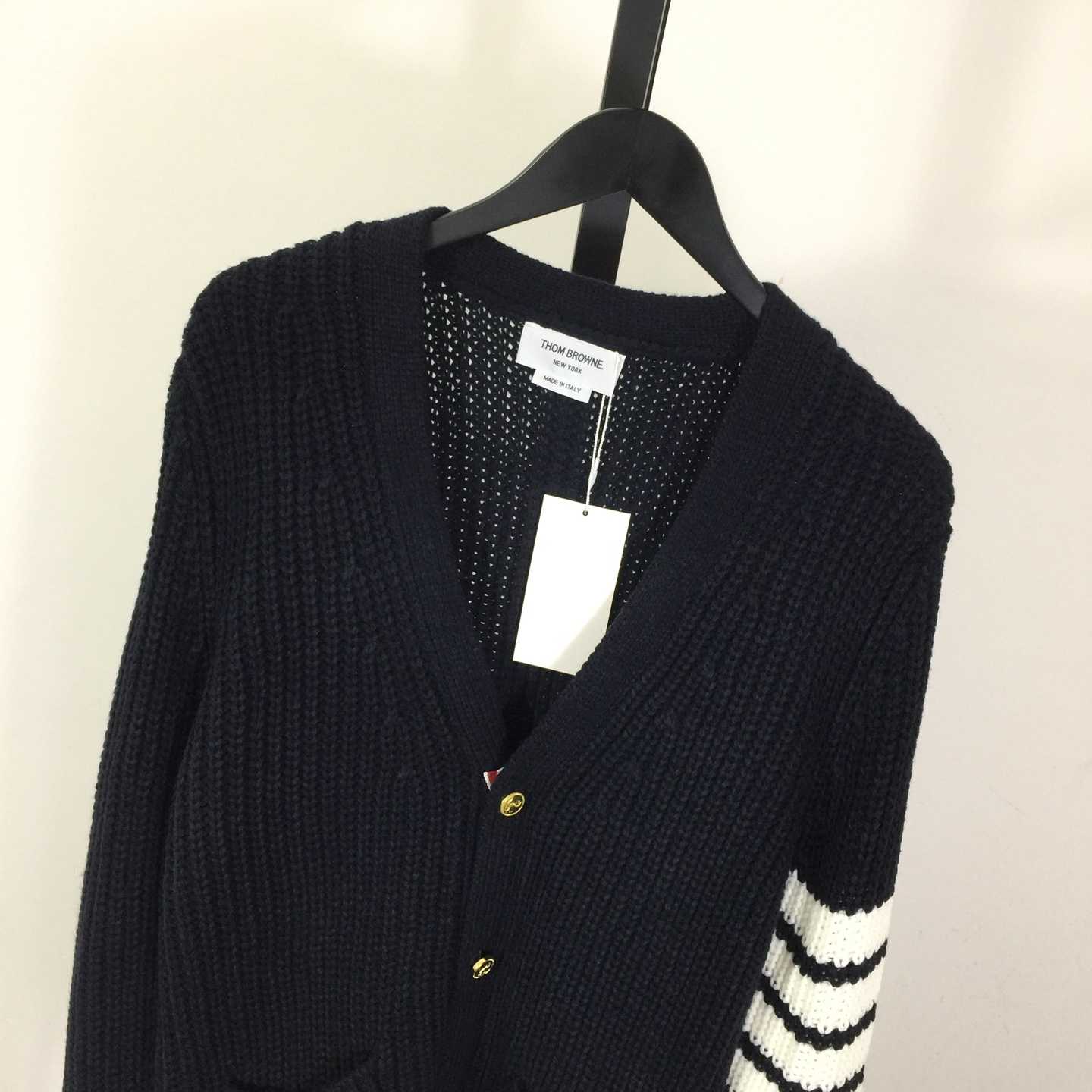 Thom Browne 4-Bar Cardigan - FashionPlug