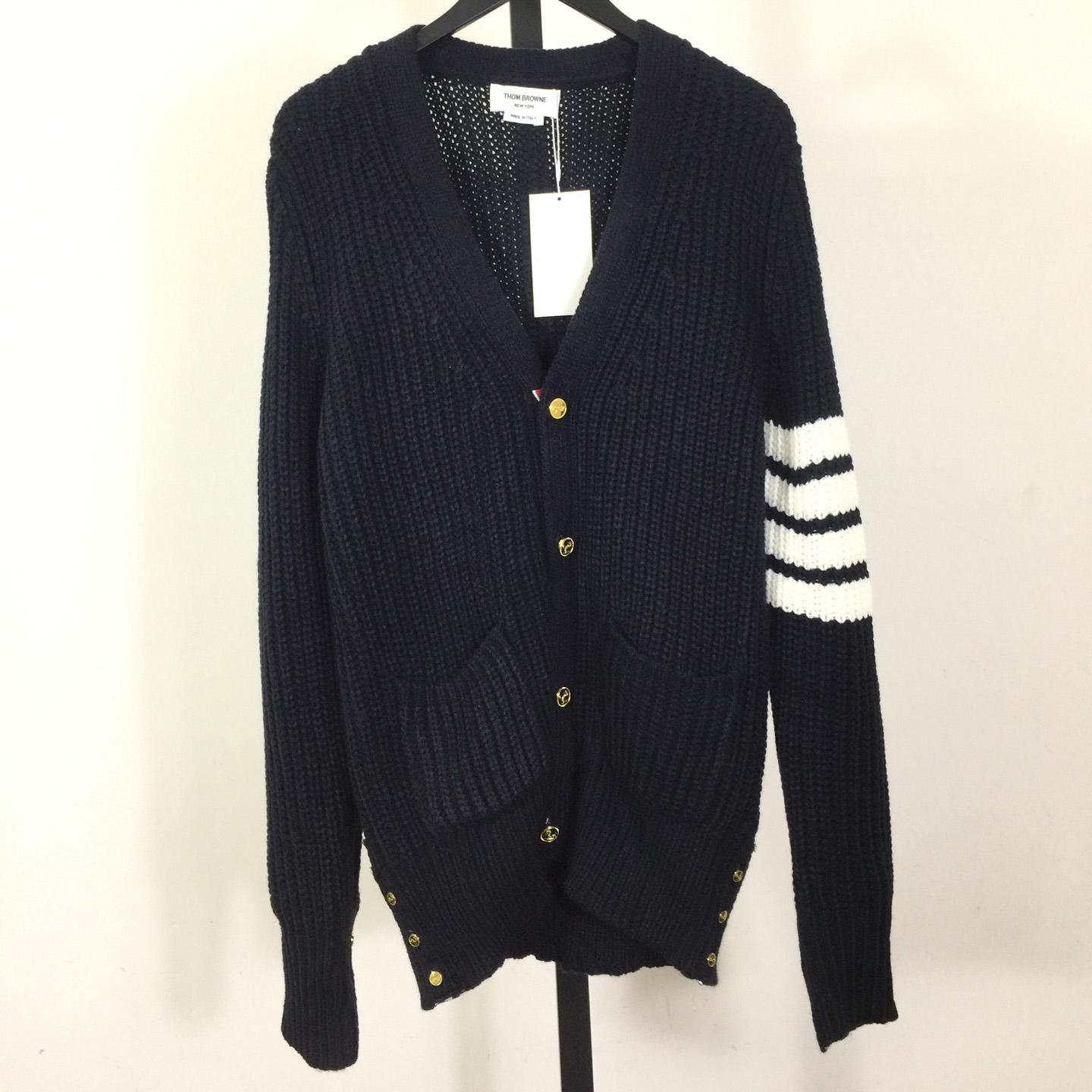Thom Browne 4-Bar Cardigan - FashionPlug