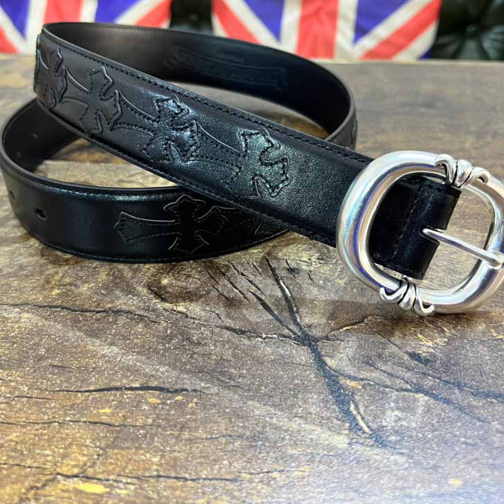 Chrome Hearts Leather Belt   - FashionPlug