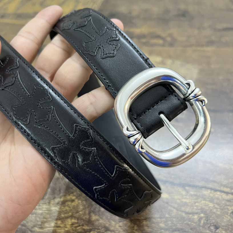 Chrome Hearts Leather Belt   - FashionPlug