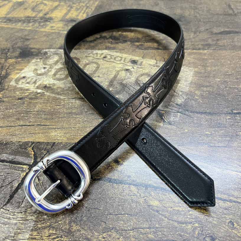 Chrome Hearts Leather Belt   - FashionPlug