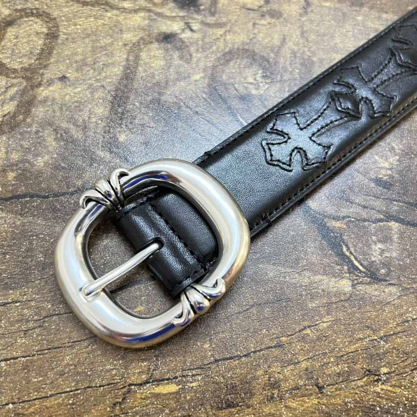 Chrome Hearts Leather Belt   - FashionPlug