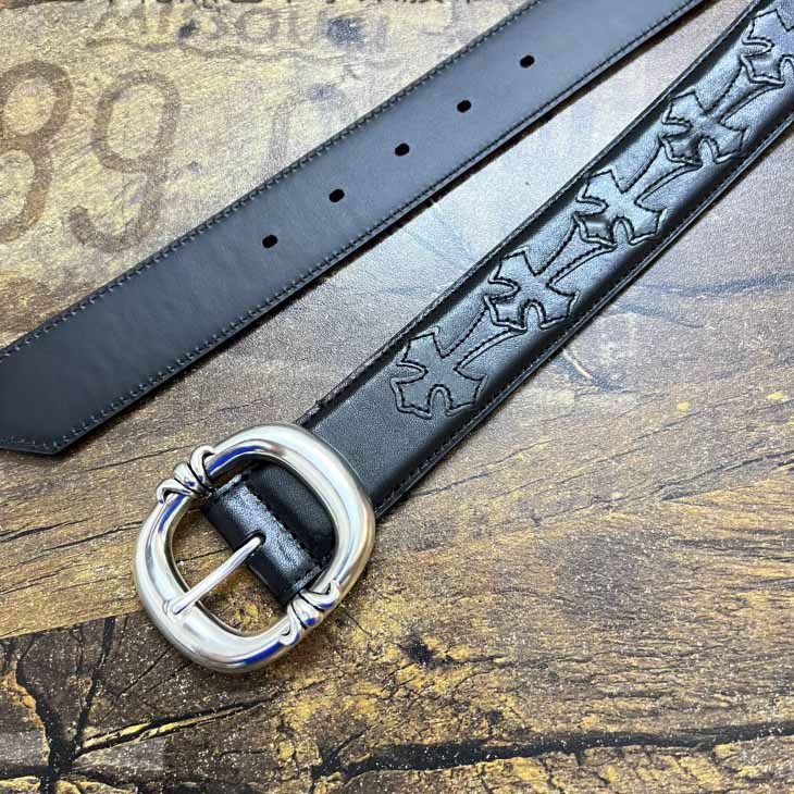 Chrome Hearts Leather Belt   - FashionPlug