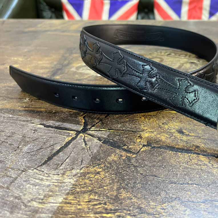 Chrome Hearts Leather Belt   - FashionPlug