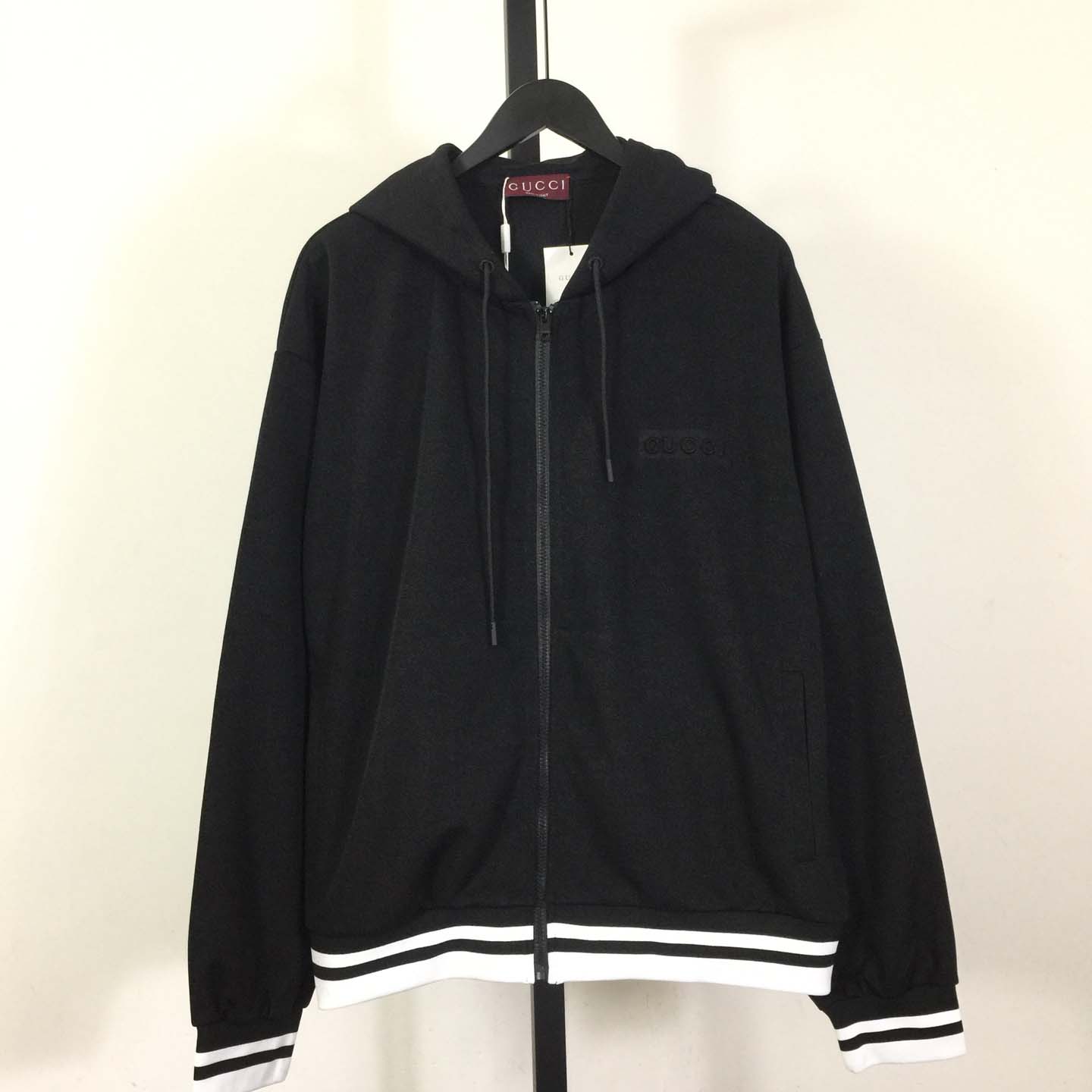 Gucci Technical Jersey Hooded Zip Jacket - FashionPlug