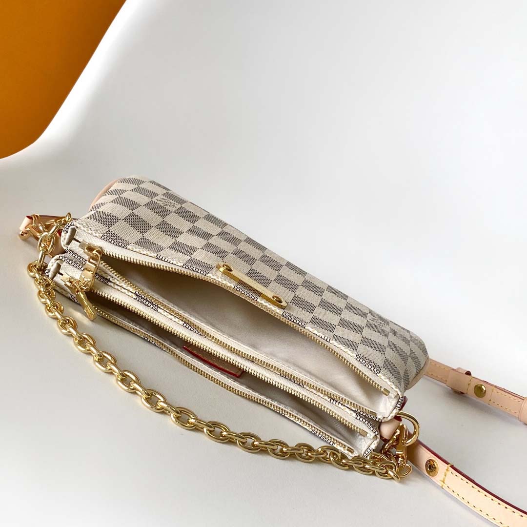Louis Vuitton Pochette Liv Damier Azur   N00228 - FashionPlug
